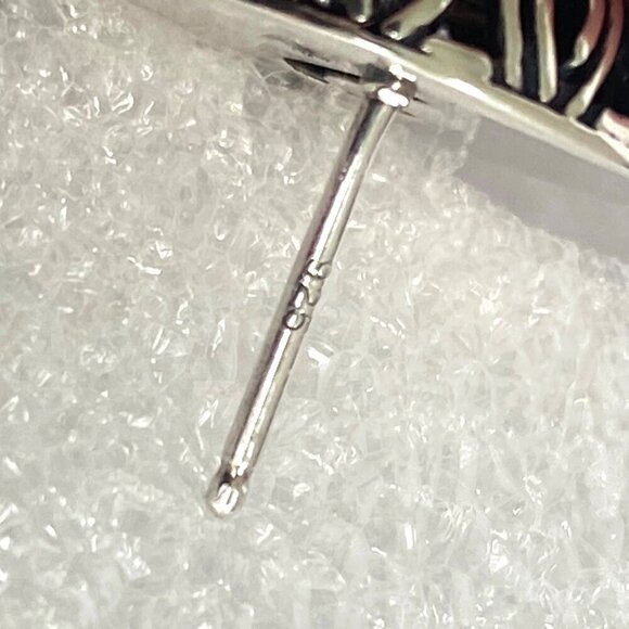 Sterling Silver 925 1.5" Signed Round Smoky Quartz & Pearl Dangle Drop Earrings - Picture 9 of 16